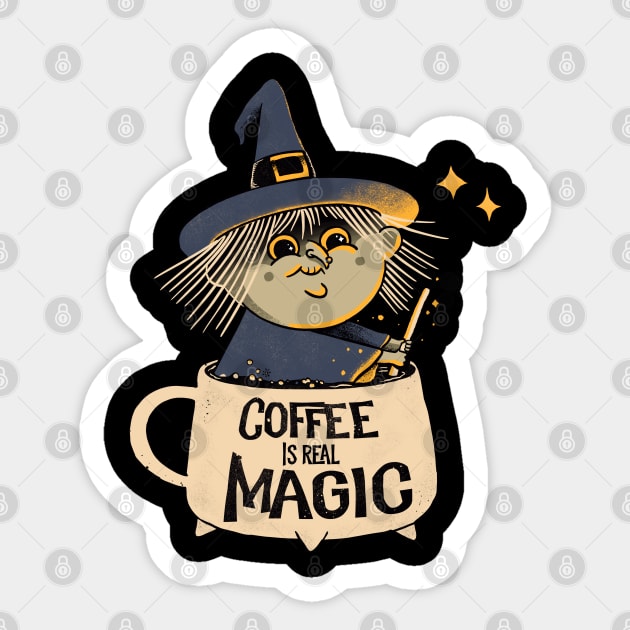 Black Magic Coffee Sticker by ppmid